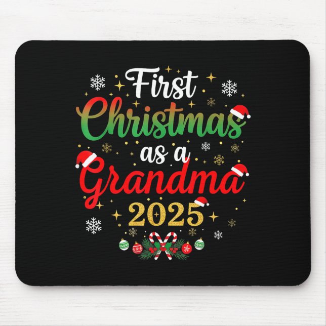 Alfombrilla De Ratón First Christmas As A Grandma 2025 New Mommy Xmas  (Frente)