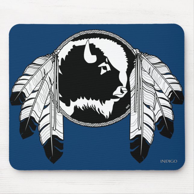 Alfombrilla De Ratón First Nations Wildlife Gifts Nativo Art Mousepad (Frente)