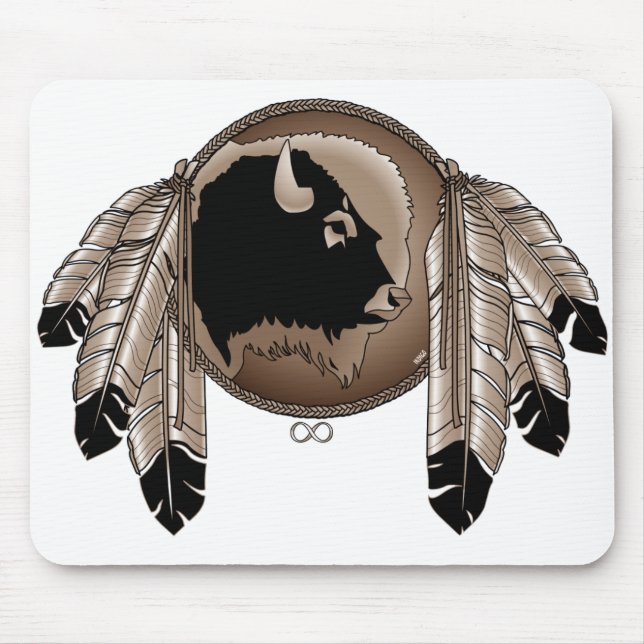 Alfombrilla De Ratón First Nations Wildlife Gifts Nativo Art Mousepad (Frente)