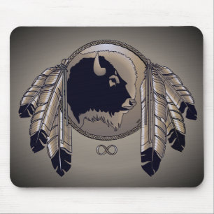Alfombrilla De Ratón First Nations Wildlife Gifts Nativo Art Mousepad