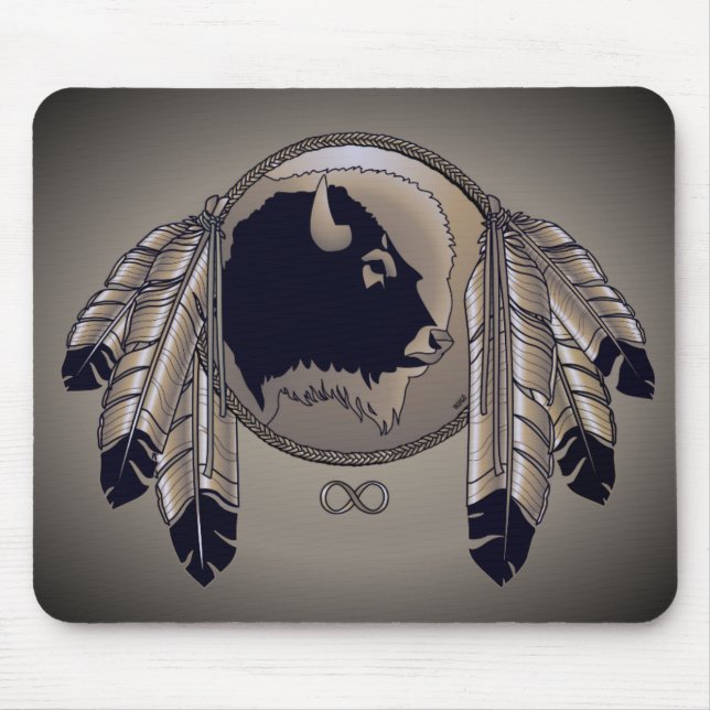 Alfombrilla De Ratón First Nations Wildlife Gifts Nativo Art Mousepad (Frente)