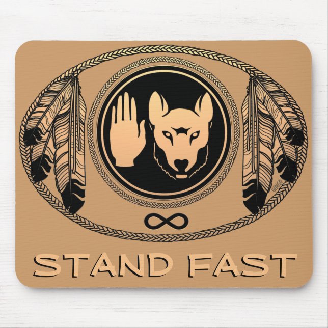 Alfombrilla De Ratón First Nations Wolf Gifts Nativo Art Mousepad (Frente)