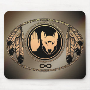 Alfombrilla De Ratón First Nations Wolf Gifts Nativo Art Mousepad