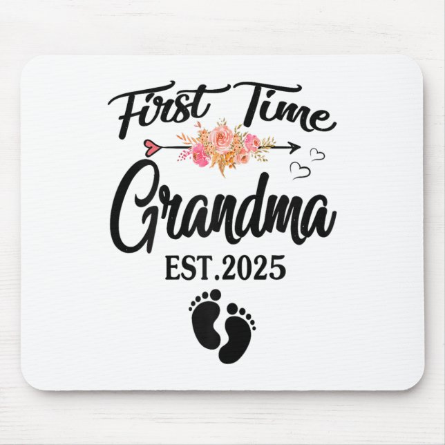 Alfombrilla De Ratón First Time Grandma 2025 Mothers Day Promoted To Gr (Frente)