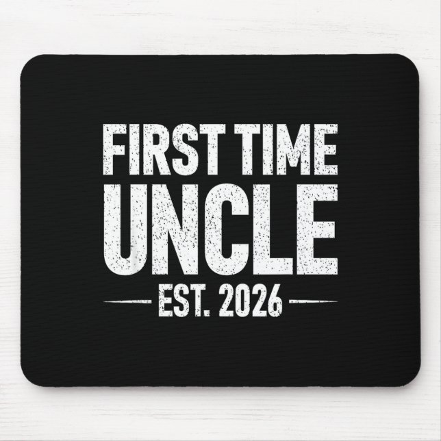 Alfombrilla De Ratón First Time Uncle Est. 2026 Funny New Uncle  (Frente)