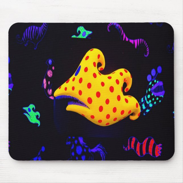 Alfombrilla De Ratón Fish Black Light (Frente)