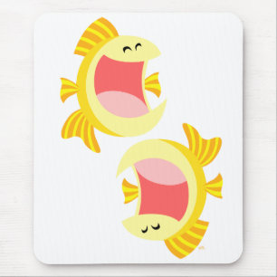Alfombrilla De Ratón Fish Mousepad, dos Personalizados Cute