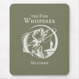 Alfombrilla De Ratón Fish Whisperer Funny Angler with Any Name