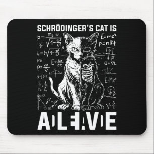 Alfombrilla De Ratón Física viva y muerta del gato de Schrodinger