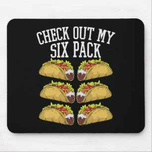 Alfombrilla De Ratón Fitness 6 Pack Tacos Funny Gym Top Para Tac