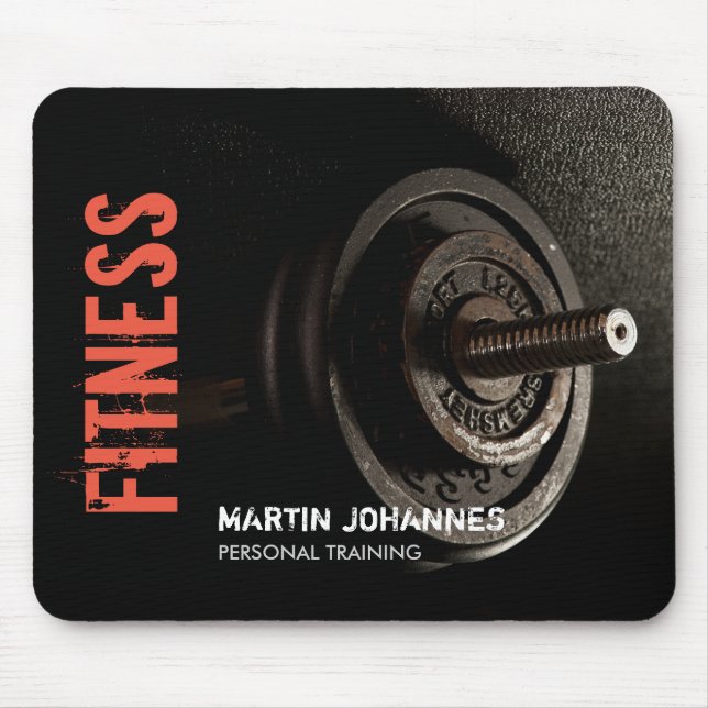 Alfombrilla De Ratón Fitness Personal Trainer Bodybuilding Moderno Shar (Frente)