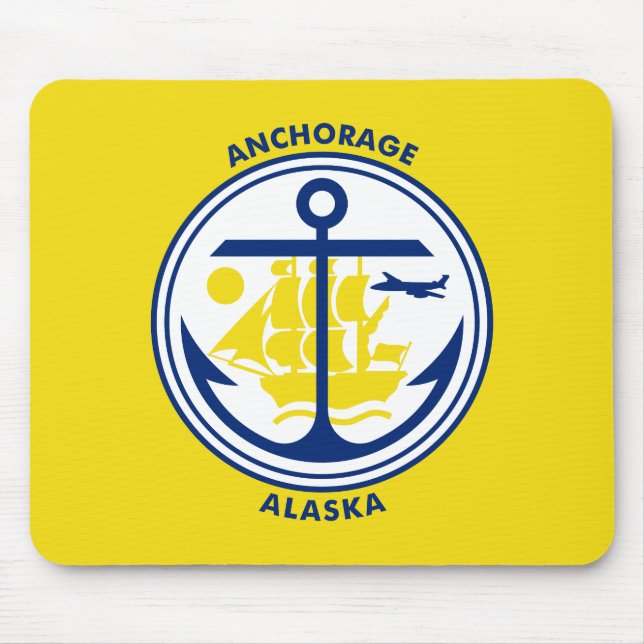 Alfombrilla De Ratón Flag of Anchorage, Alaska Mouse Pad (Frente)