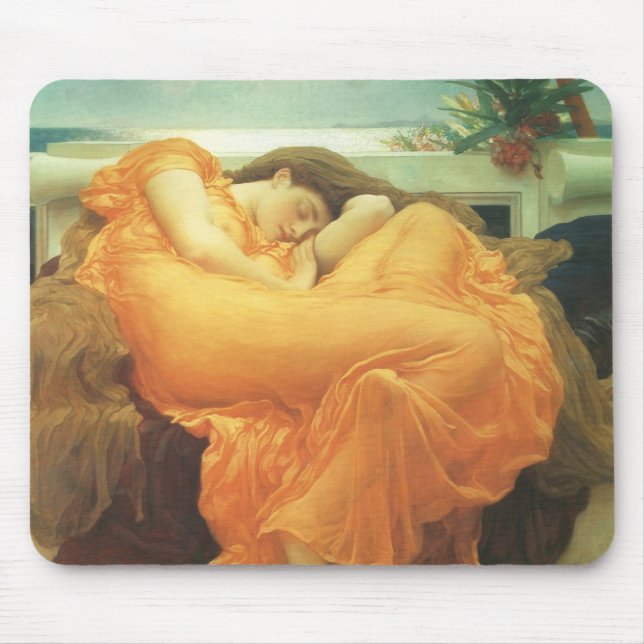 Alfombrilla De Ratón Flamante junio por Lord Frederic Leighton (Frente)