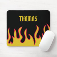Flamas amarillas, rojas y negras personalizadas