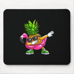 Alfombrilla De Ratón Flamenco Aloha Hawaiano Tropical Piña Dabbing V