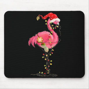 Alfombrilla De Ratón Flamenco de Navidad en copa de Martini para divers