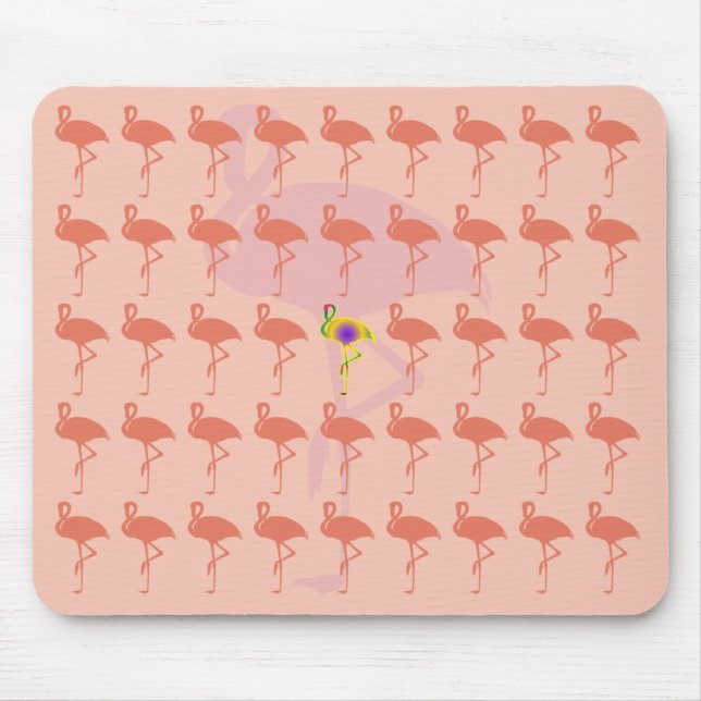 Alfombrilla De Ratón Flamenco rosado Mousepad (Frente)