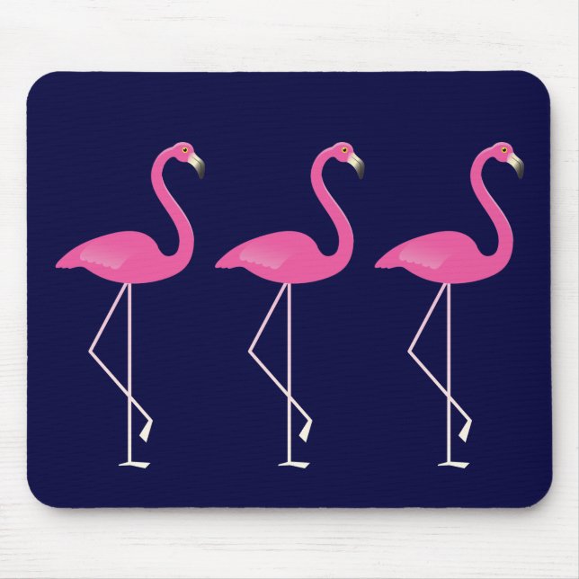 Alfombrilla De Ratón Flamenco rosado Mousepad (Frente)