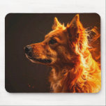 Alfombrilla De Ratón Flaming dog<br><div class="desc">Flaming dog mouse pad</div>