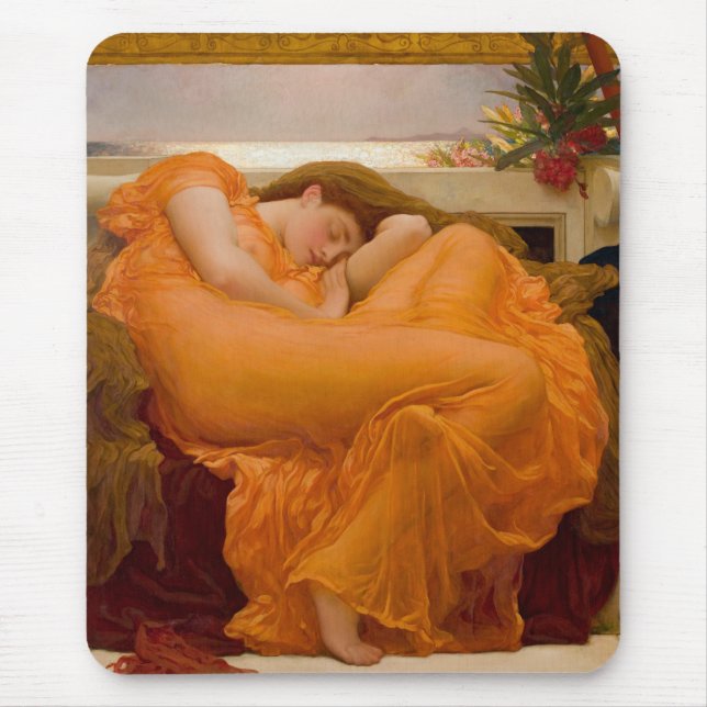Alfombrilla De Ratón Flaming June (por Frederic Leighton) (Frente)