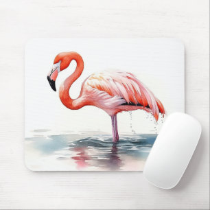 Alfombrilla De Ratón Flamingo acuarela