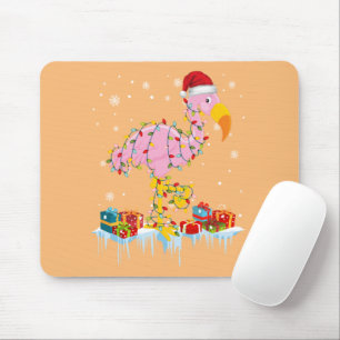 Alfombrilla De Ratón Flamingo Christmas Tree enciende T-Shirt X-Mas Orn