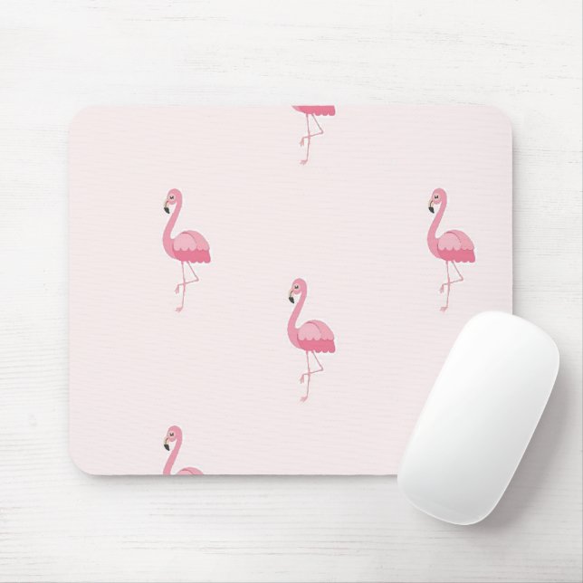 Alfombrilla De Ratón Flamingo de pie rosado (Con ratón)