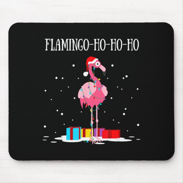 Alfombrilla De Ratón Flamingo Ho Ho Ho Nk Christmas Tree Lights Chain X (Frente)