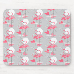 Alfombrilla De Ratón Flamingo Love Tiled mousepad horizontal
