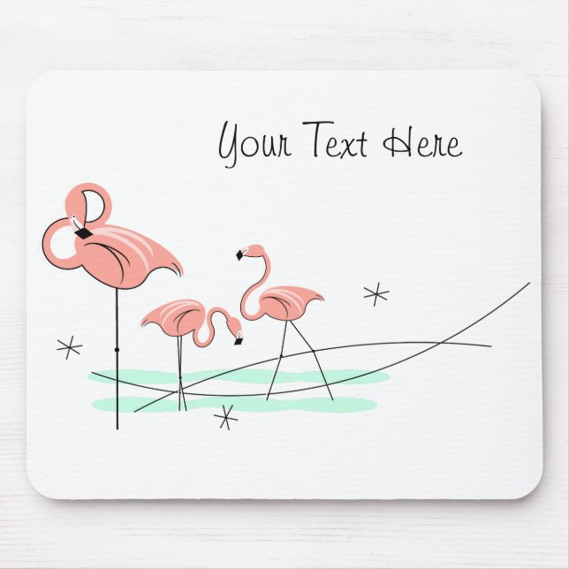 Alfombrilla De Ratón Flamingo Ocean Trio "Text" mousepad (Frente)