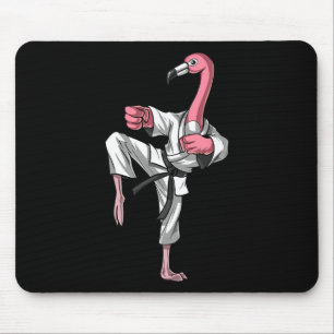Alfombrilla De Ratón Flamingo Pájaro Karate Kickboxing Kung Fu Ninja Ma