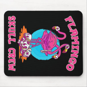Alfombrilla De Ratón Flamingo Skull Crew Halloween Flamingo Lovers