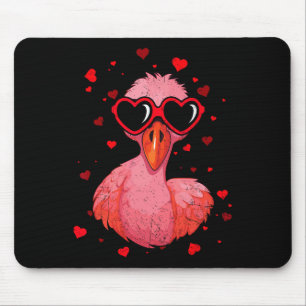 Alfombrilla De Ratón Flamingo Valentine Sungles Heart Cute Avers