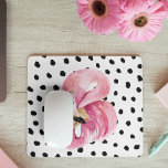 Alfombrilla De Ratón Flamingo y puntos de color rosa exótico moderno<br><div class="desc">Flamingo y puntos de color rosa exótico moderno</div>