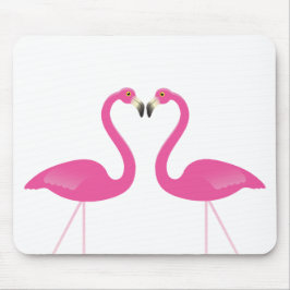 Alfombrilla De Ratón Flamingos de besos rosados Mousepad