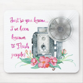 Alfombrilla De Ratón Flash de la cámara del fotógrafo