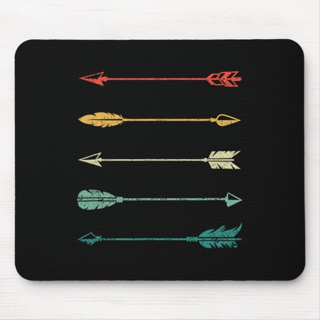 Alfombrilla De Ratón Flechas antiguas Flechas tradicionales de arcos fl (Frente)