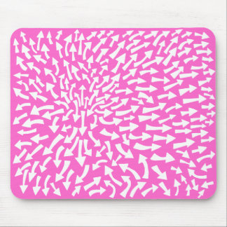 Alfombrilla De Ratón Flechas - Blanco en rosa FF66CC