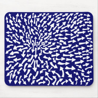 Alfombrilla De Ratón Flechas - Blanco sobre azul oscuro 000066