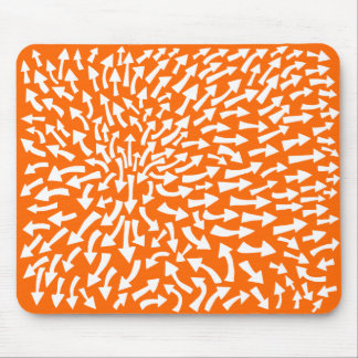 Alfombrilla De Ratón Flechas - Blanco sobre el Naranja FF6600
