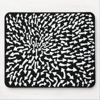 Alfombrilla De Ratón Flechas - Blanco sobre negro