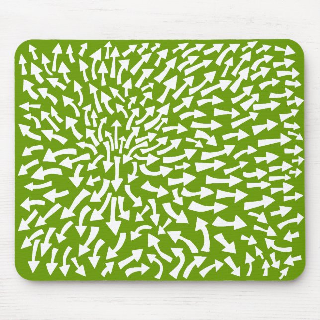 Alfombrilla De Ratón Flechas - Blanco sobre verde 669900 (Frente)