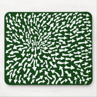 Alfombrilla De Ratón Flechas - Blanco sobre verde oscuro 003300