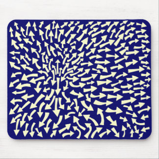 Alfombrilla De Ratón Flechas - Crema sobre azul oscuro 000066