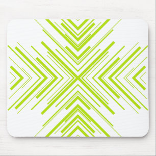 Alfombrilla De Ratón Flechas en verde limón y blanco