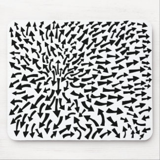 Alfombrilla De Ratón Flechas - Negro sobre blanco