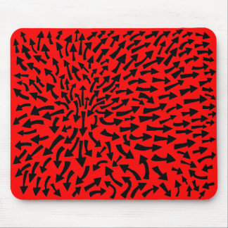 Alfombrilla De Ratón Flechas - Negro sobre rojo