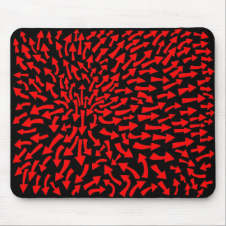 Alfombrilla De Ratón Flechas - Rojo sobre negro