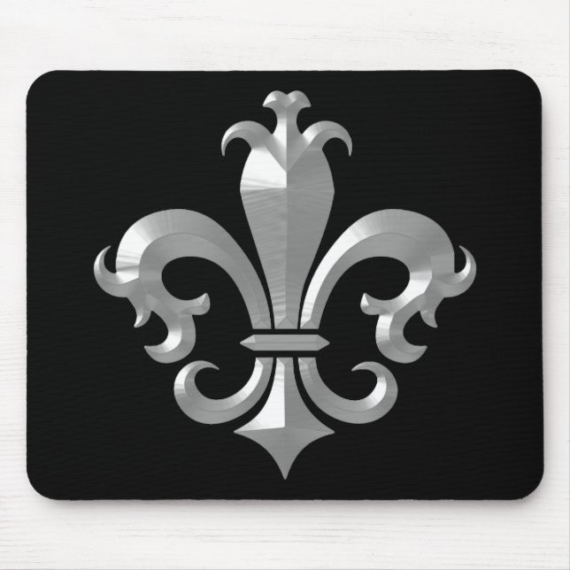 Alfombrilla De Ratón Fleur De LIs Fancy Silver Bevel Saints Classic (Frente)