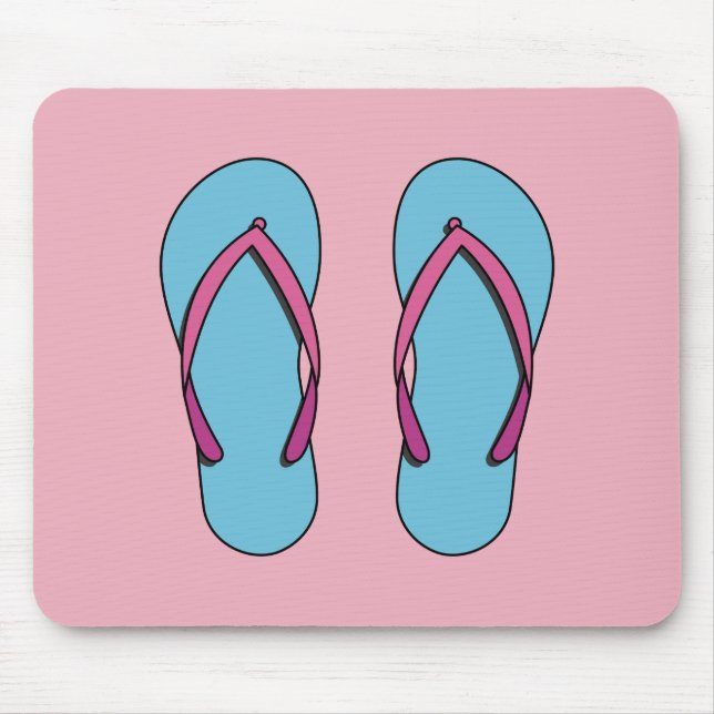 Alfombrilla De Ratón Flip Flops de playa (Frente)
